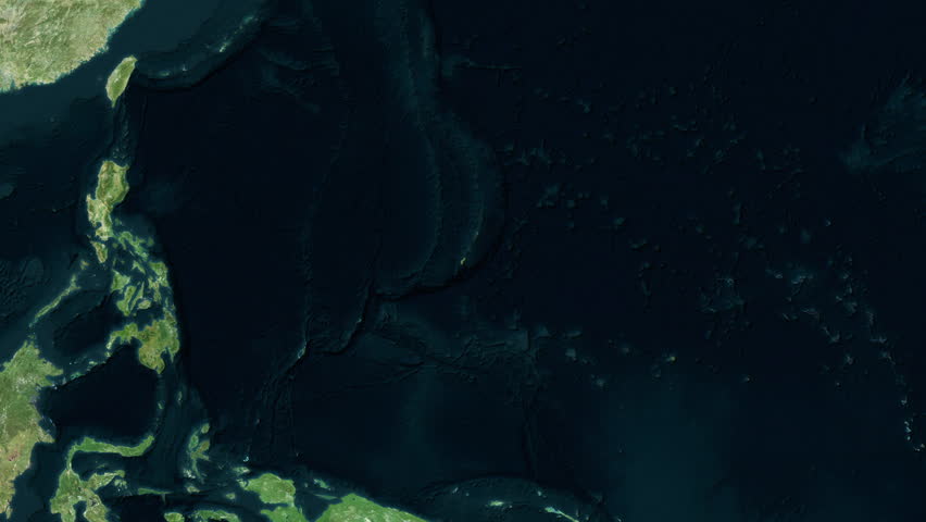 Guam island close-up - satellite map