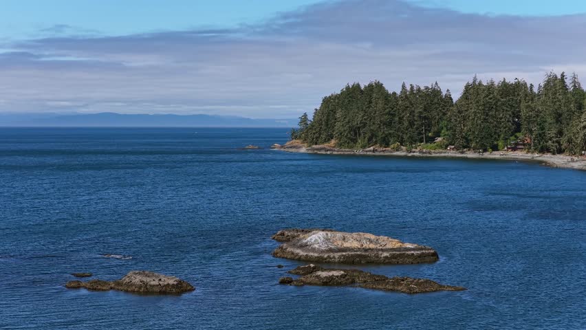 Idyllic Coastal Landscape of Sooke on Vancouver Island, British Columbia, Canada