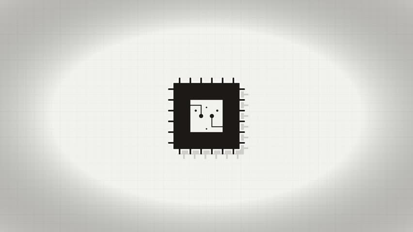 A creative pop-art style industrial background mapping out semiconductor silicon circuits and microchip layers using tactile halftone dot textures.