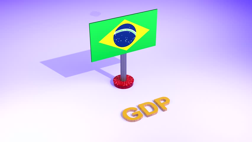 Brazil flag on signpost with Immigrants text, 3D rendered concept of Brazilian immigration and migration, national identity symbol on purple background
