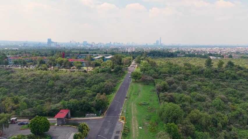 Overhead view of Ciudad Universitaria in Mexico City