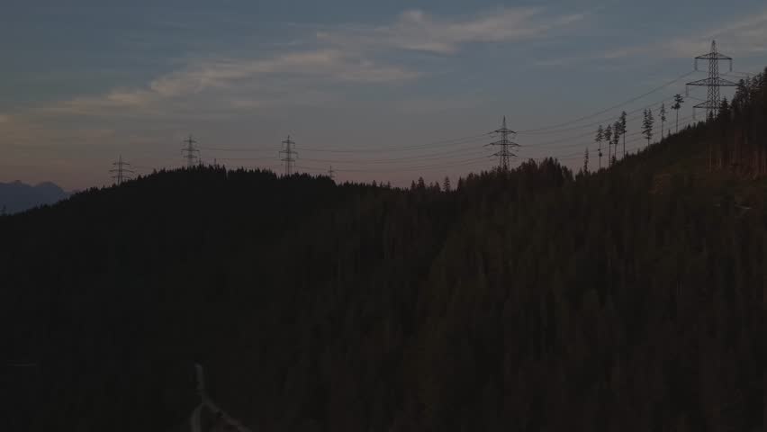 Landlines in the opposite the sunset