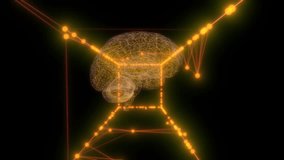 3d human brain model moving through a digital tunnel of connected neurons, representing ai concepts - Powered by Shutterstock - Get 15% off with code: PIKWIZARD15
