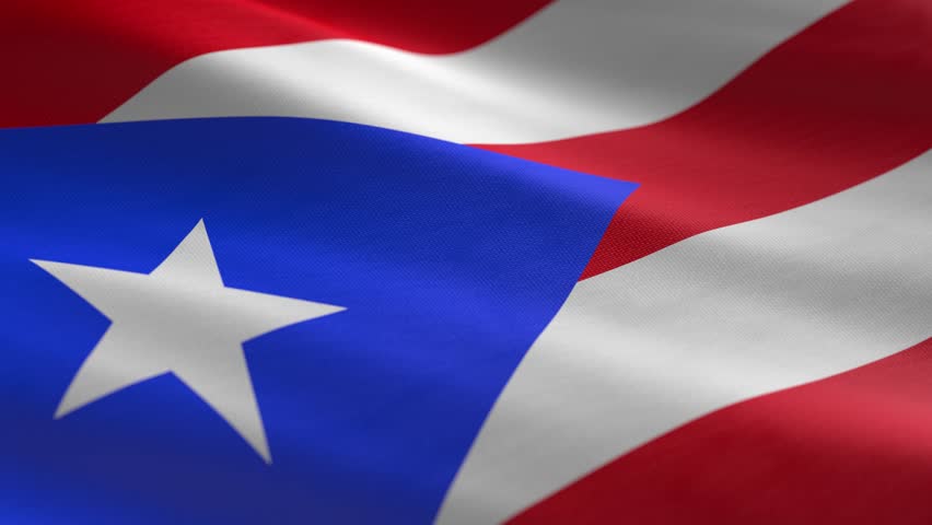Puerto Rico - waving flag loop