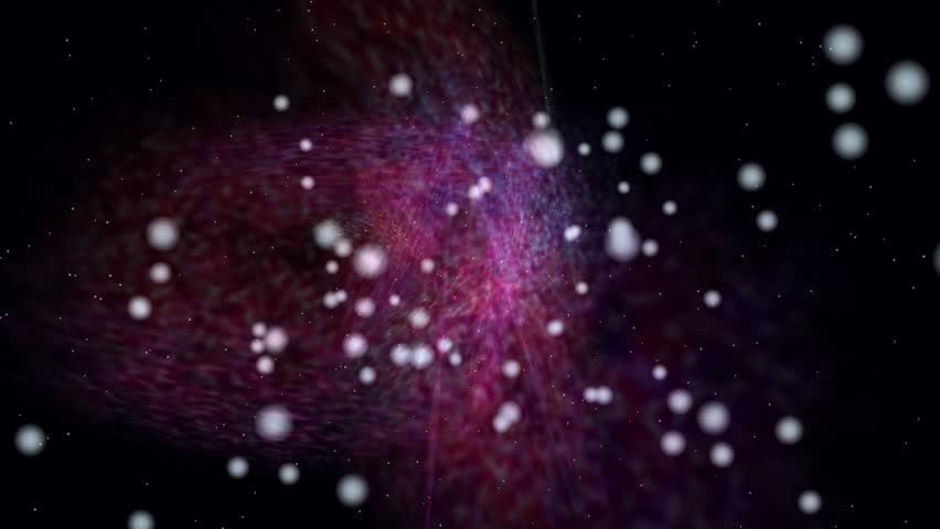 Colorful volumetric nebula gas cloud with star formation glow in seamless loop. Seamless looping motion background for presentations, intros, broadcast, and creative projects.