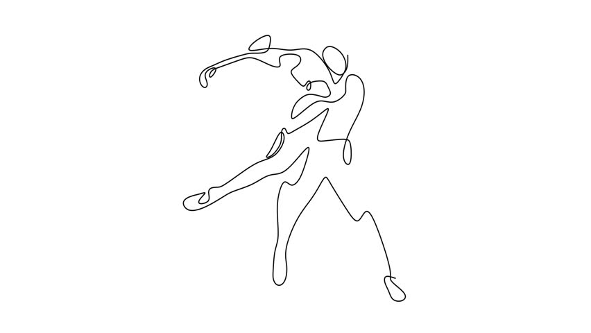 Animated self drawing of continuous line draw of Ballet Dancers in Elegant Pose - Continuous Line Art.     Full length one line animation. 4K.    ballet, dance, girl, pose, ballerina, woman, beautiful, beauty, dancer, female, vector, body, sketch, gymnastics, black, exercise, jump, white, contour, line, illustration, sport, artistic, graphic, fitness, silhouette, lady, performance, motion, person, people, fashion, dress, performer, athletic, symbol, logo, posing, stand, torso, sexy, healthy, balance, artist, modern, design, elegance, studio, choreography 
