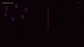 Cybersecurity network cluster displaying server health data and a rising trend graph, symbolizing digital technology, data analysis, and business growth on a dark, futuristic background - Powered by Shutterstock - Get 15% off with code: PIKWIZARD15
