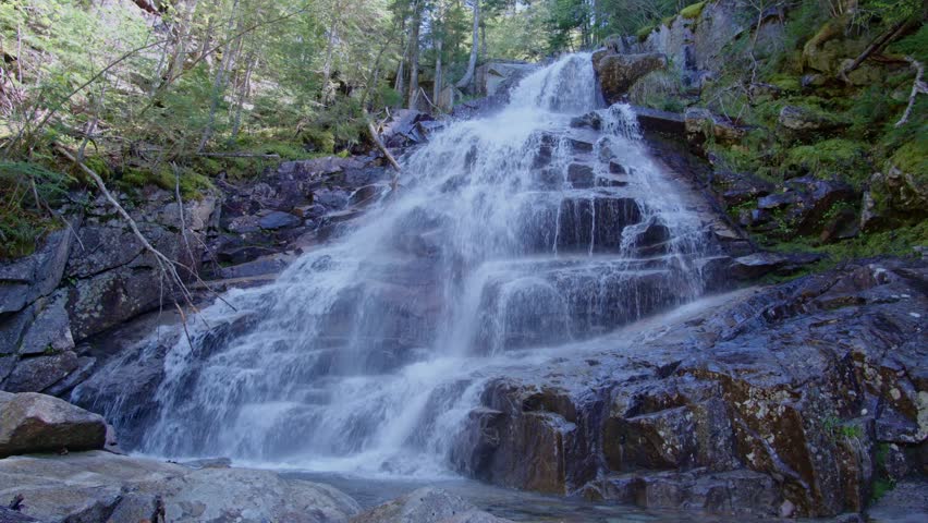 Cloudland Falls Within White Mountain National Forest In New Hampshire, USA. - static shot