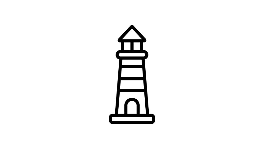 Let our charming Lighthouse animated vector icon guide you through stormy seas and calm waters alike