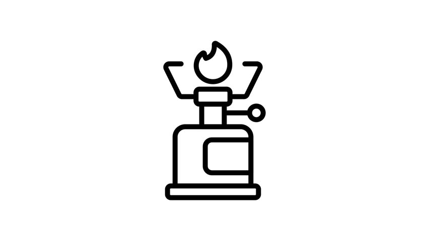 Ignite your experiments with our precise Bunsen Burner animated vector icon