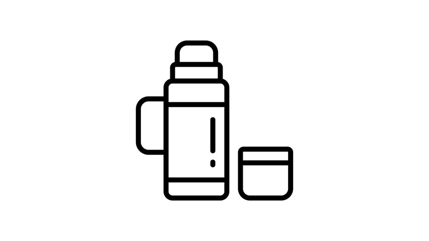 Keep your adventures warm with our Thermos animated vector icon!