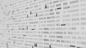 Looping 3D animation featuring monochrome binary numbers and floating digital elements. Perfect for data processing, coding, AI, network, and abstract tech backgrounds. - Powered by Shutterstock - Get 15% off with code: PIKWIZARD15