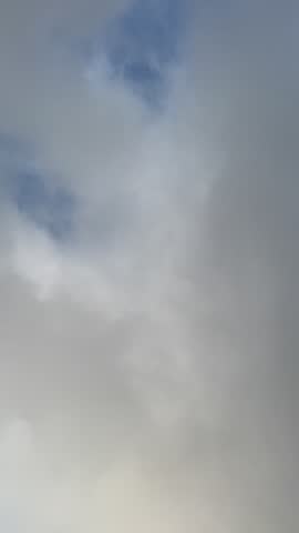 Cloud movement across the sky on a cloudy day.
