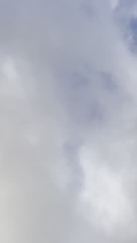 Cloud movement across the sky on a cloudy day.