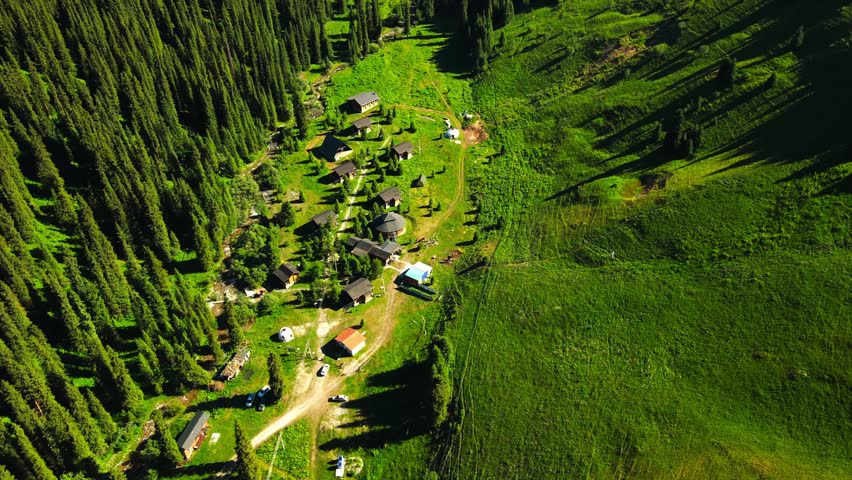 Mountain Recreation Area with Yurts, Altybakan and Camping Cabins – Scenic Resort in Almaty Region, Kazakhstan