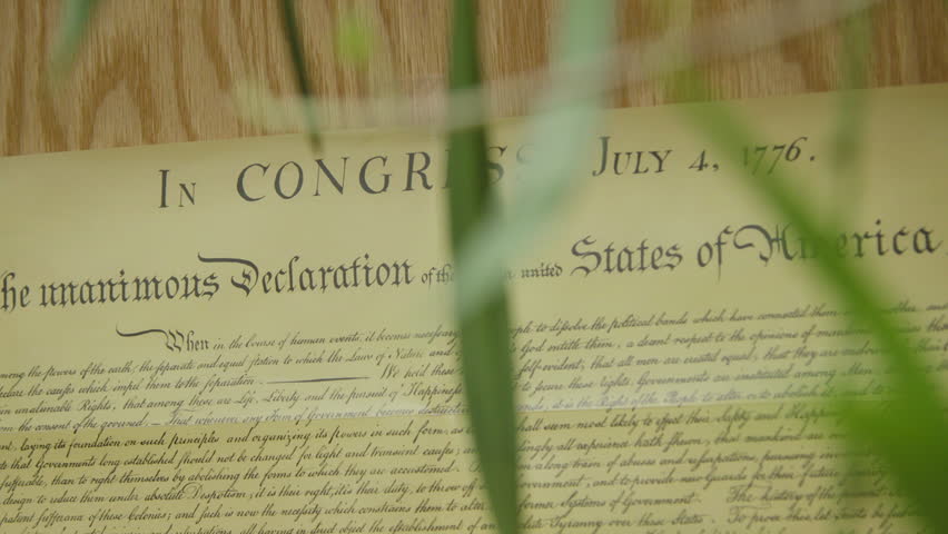 close up poster of the declaration of independence united states of america