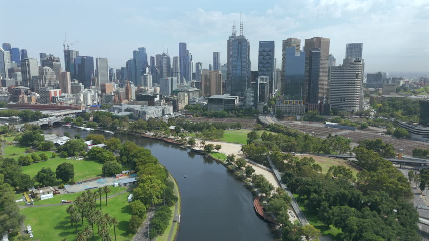 Aerial view of Melbourne