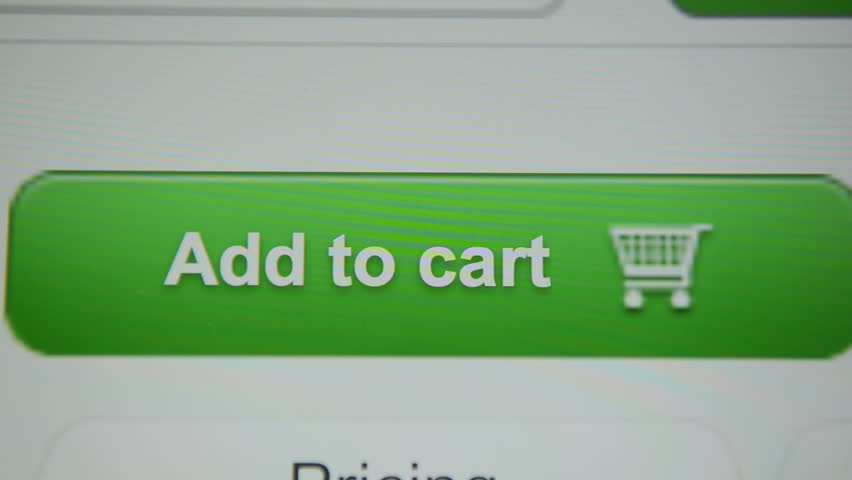 Finger touching Add to Cart button on a tablet computer screen Royalty-Free Stock Footage #4123888