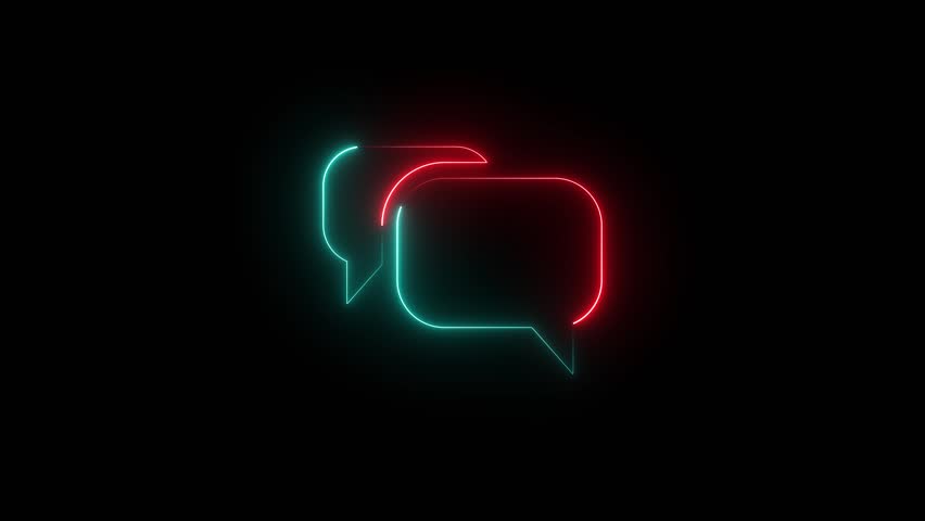 Looping stock video of a colorful red and cyan blog icon with smooth animation.