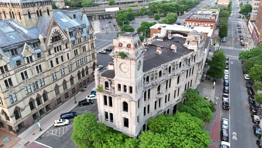 The downtown district of a city that exemplifies and creates the character of an area through architecture.