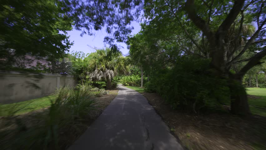 Bike riding in the park trail sawgrass sanctuary Florida. 4k HDR dolby vision