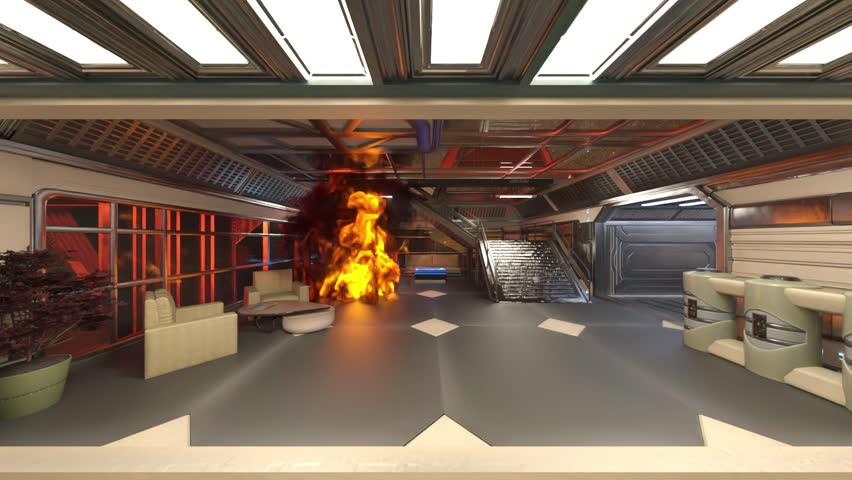 3D rendering of the spacecraft inside
