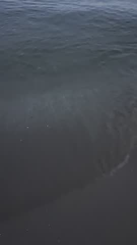 Waves of Lake Michigan in the evening
