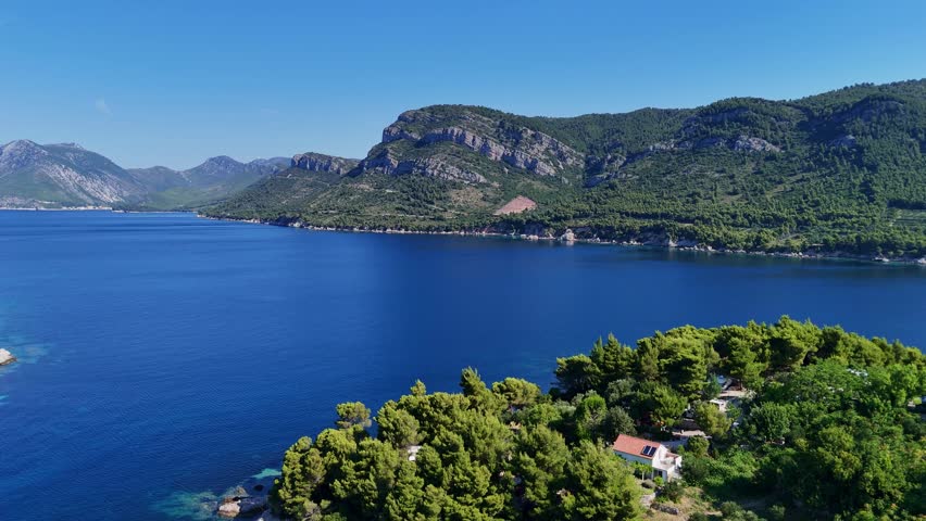 View of the sea and mountains