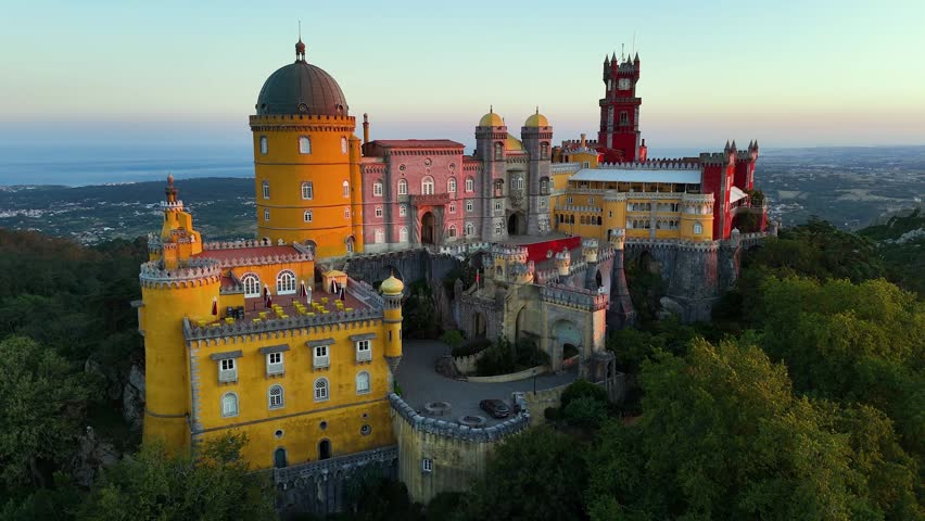 Pena Palace in the municipality of Sintra, Portugal. UNESCO World Heritage Site.