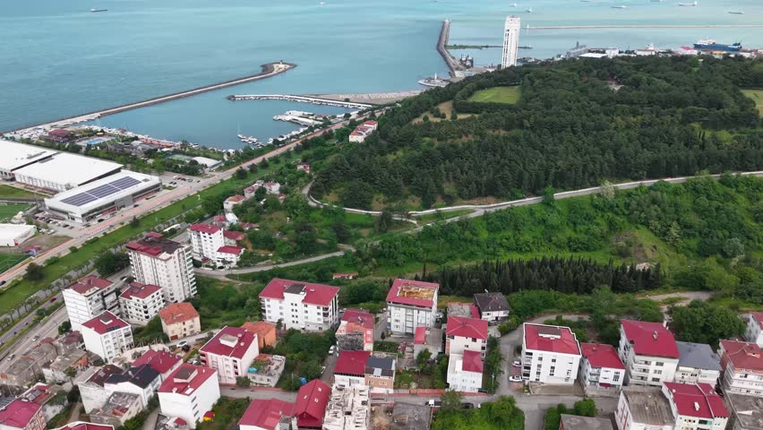 Breathtaking Aerial View of Samsun City Center Turkey