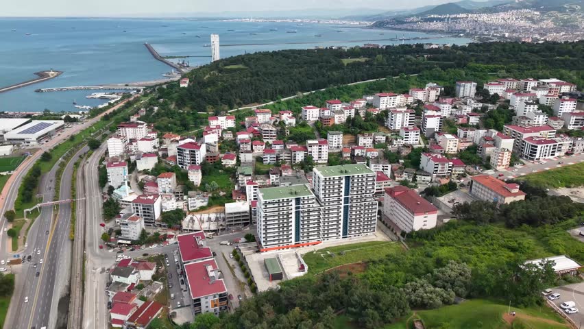 Breathtaking Aerial View of Samsun City Center Turkey