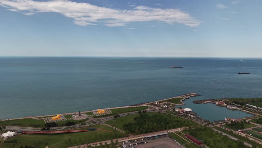 Breathtaking Aerial View of Samsun City Center Turkey