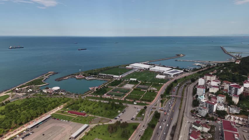 Breathtaking Aerial View of Samsun City Center Turkey