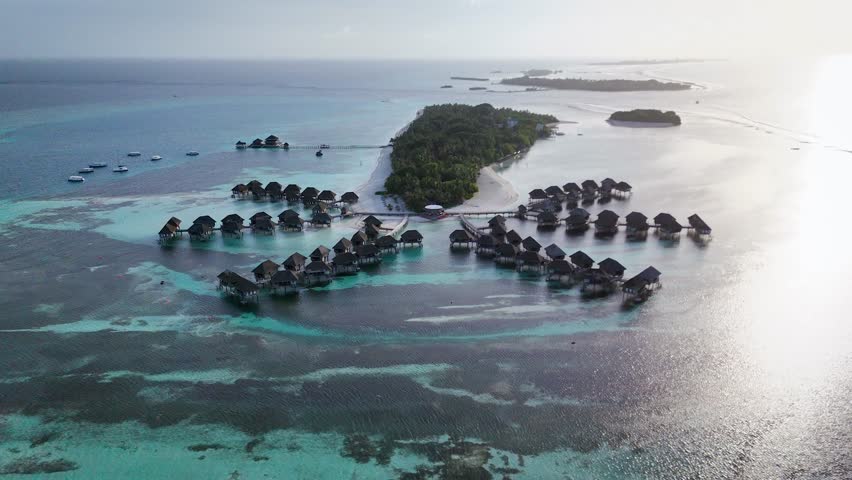 Aerial view of the Maldives Islands