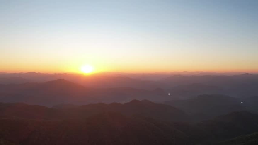 Beautiful sunset time-lapse over the mountains.
