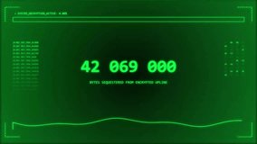 Digital Data Decryption HUD Interface with Increasing Byte Counter - Powered by Shutterstock - Get 15% off with code: PIKWIZARD15
