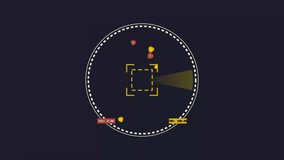 Digital radar interface showing tracking motion and target detection - Powered by Shutterstock - Get 15% off with code: PIKWIZARD15
