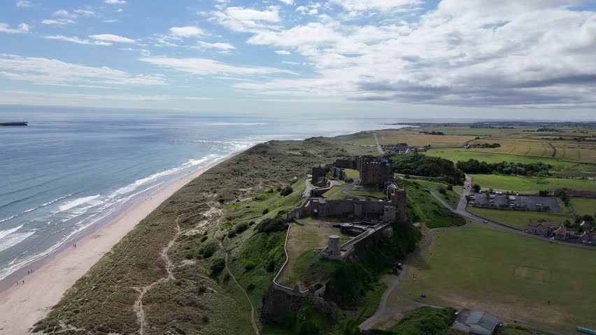 Bamburgh Castle Northumberland Beach Coastline