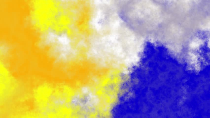 Yellow and purple smoke splash