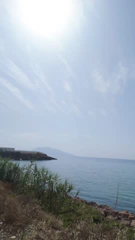 Blue sea and sky of Algerian city 