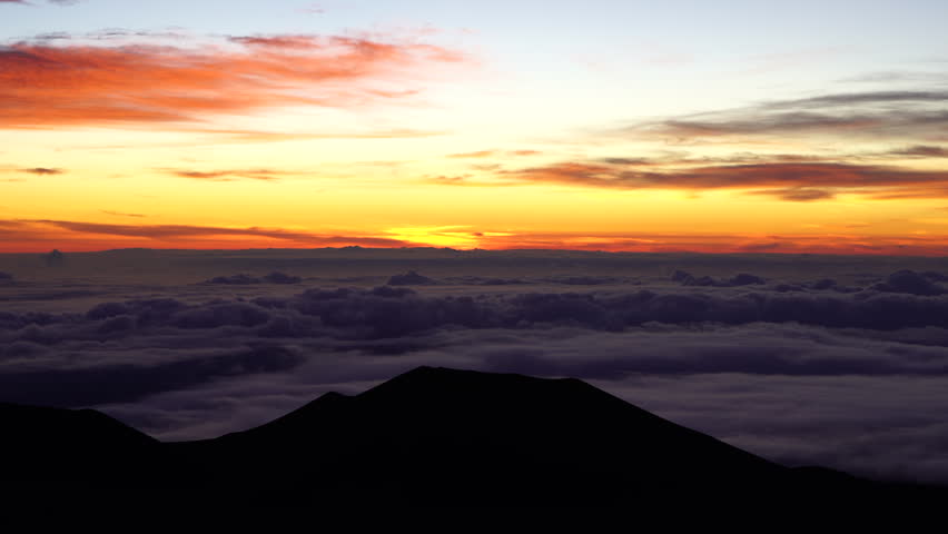 The Beautiful Sunrise Viewed from Mauna Kea