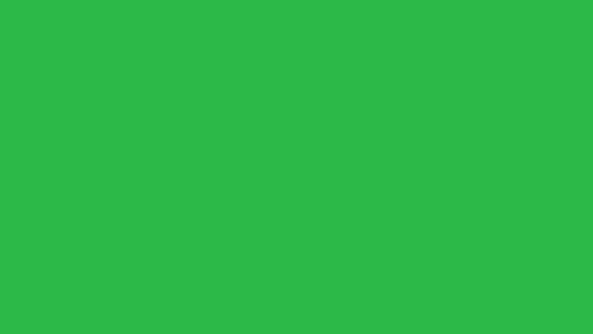 Hand Drawn Floating Heart Path Motion Line Graphic on Green Screen Background