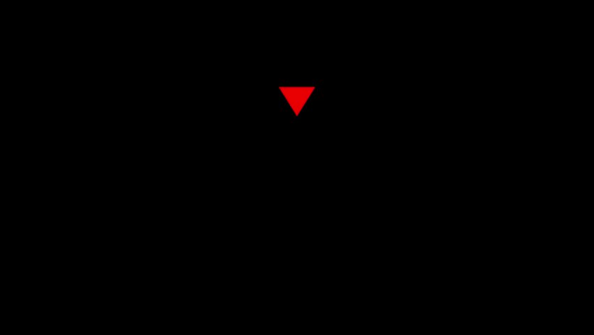 A vector illustration featuring three red arrows pointing downward against a black background. The design is minimalist and utilizes simple