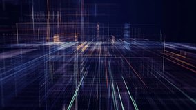 Abstract digital grid with glowing data lines and geometric structures, representing artificial intelligence, big data, cloud computing, digital infrastructure, data processing, and future technology. - Powered by Shutterstock - Get 15% off with code: PIKWIZARD15
