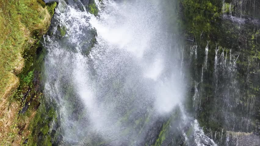 Waterfall running upwards - The Devils Chimney near Glencar Lough, Ireland
