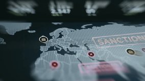 Europe and Asia Risk Map Highlighting Geographic Areas Linked to Sanctioned Entities - Powered by Shutterstock - Get 15% off with code: PIKWIZARD15