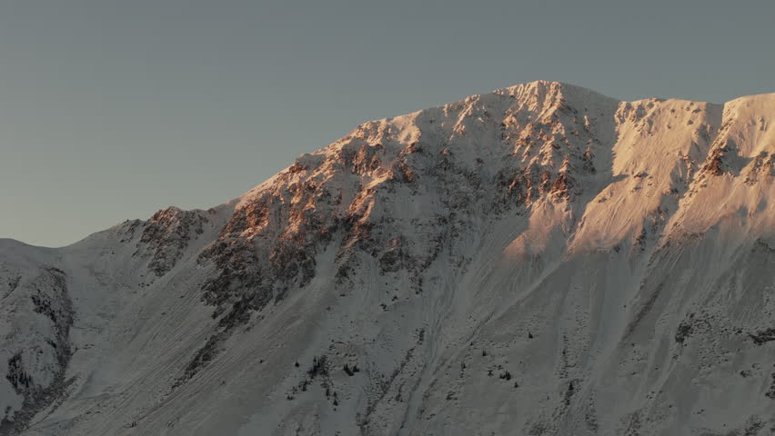 Snowy Mountains Near Silver City, Kluane, Yukon Canada. Aerial Wide Shot