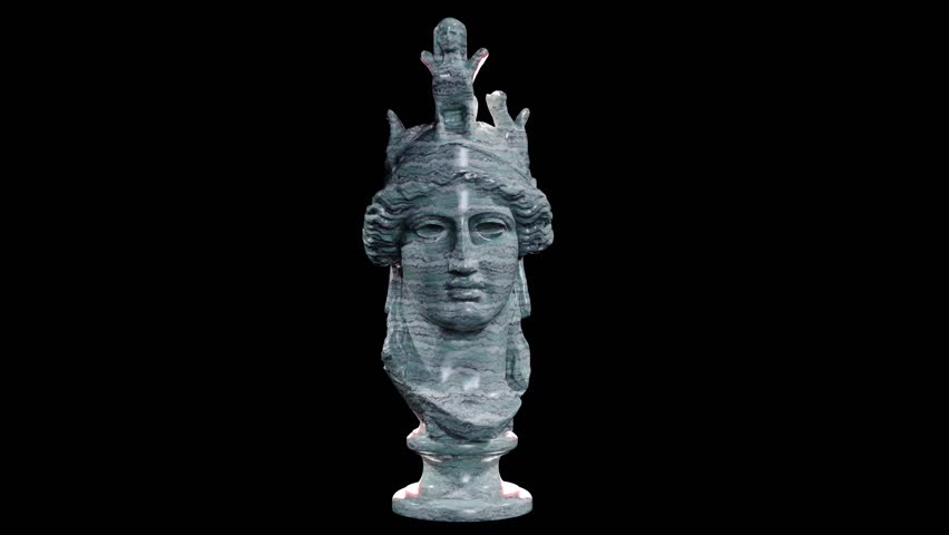 Museum Sculpture of Head from the Athena Turntable Animation