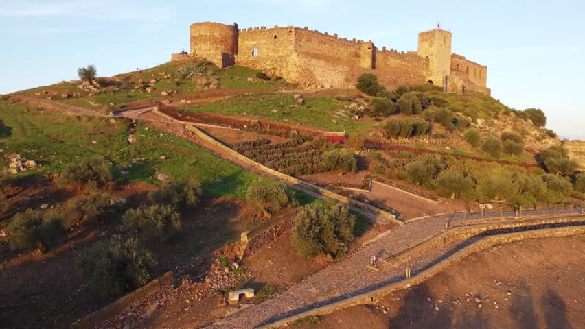 A drone view of the Castillo de Medellin, known as Museo El Castillo, in Medellin, Colombia, highlighting the castle architecture