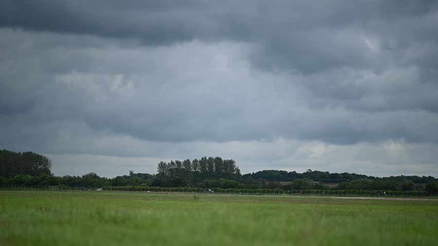 B-52 Stratofortress Landing at Military Air Base